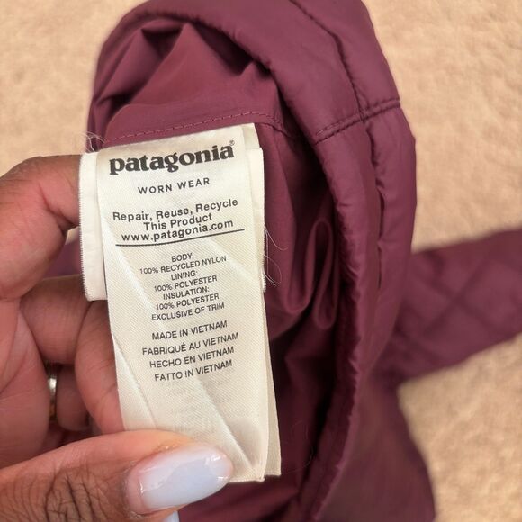Patagonia Women’s Radalie Insulated Waterproof Parka Purple Small Zip Outdoor - Picture 7 of 7